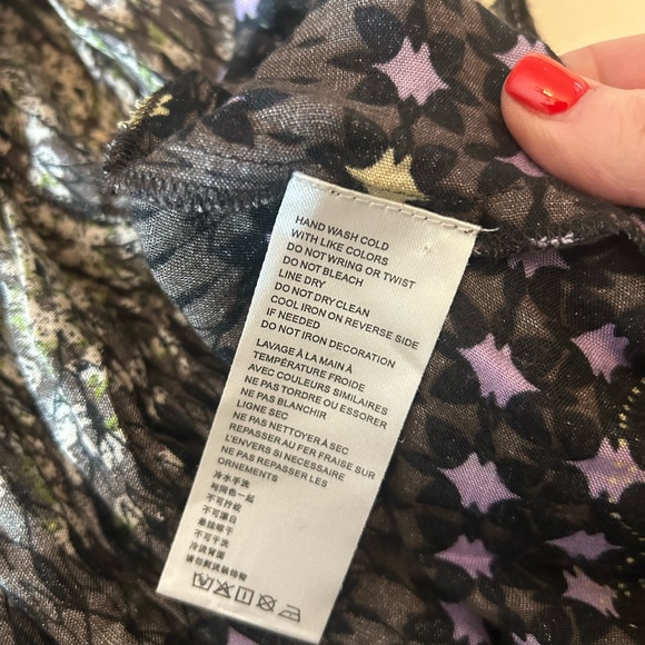 Free People RARE Feelings Tiered Maxi Boho Whimsigoth Dress Multicolor Size M - Picture 15 of 16